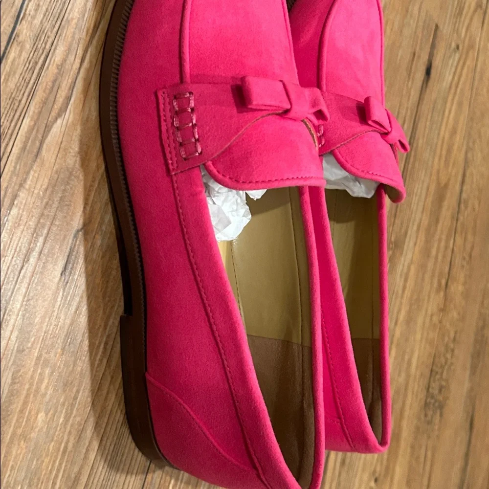 J. Crew Hot Pink Suede Loafers - Picture 5 of 8